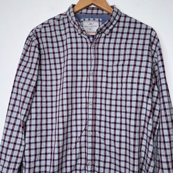 Brunswick l Check Cotton Classic Fit Shirt Mens Size XXL - Picture 3 of 11